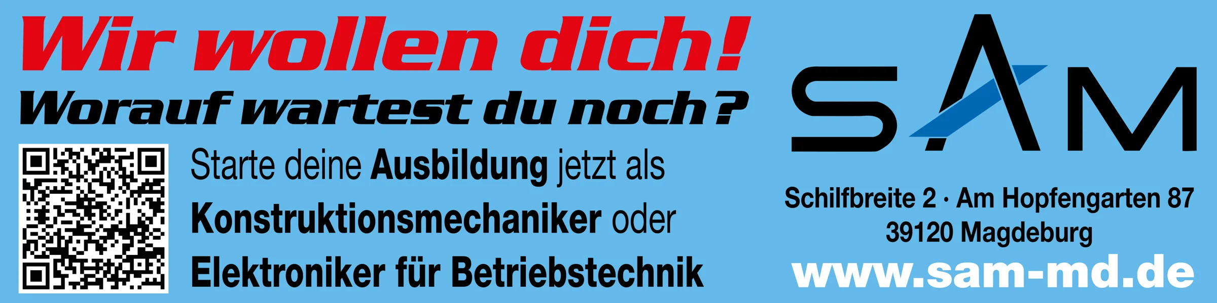SAM Magdeburg: Ausbildung als Konstruktionsmechaniker oder Elektroniker für Betriebstechnik