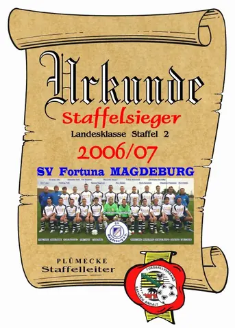 Urkunden, Saison 2006/07