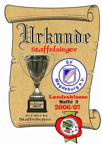 Urkunden, Saison 2006/07