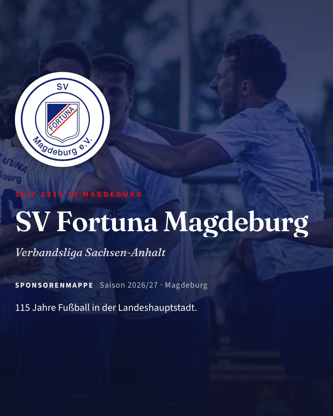 Titelseite der Sponsorenmappe des SV Fortuna Magdeburg